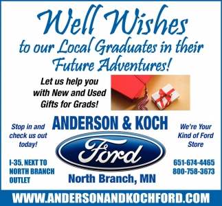 Well Wishes to our Local Graduates in their Future Adventures!