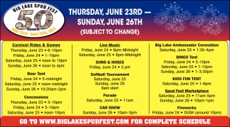 Big Lakes Pud Fest 50 Years
