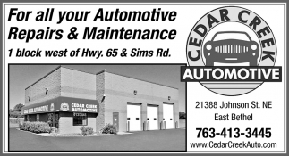 For All Your Automotive Repairs & Maintenance