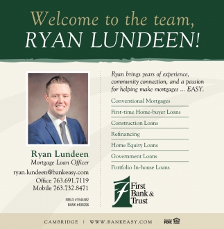 Welcome to the Team, Ryan Lundeen!