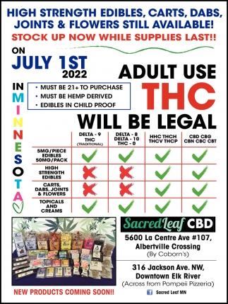 Adult Use THC Will Be Legal