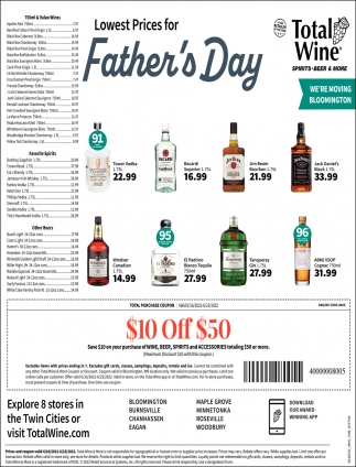 Lowest Prices for Father's Day!