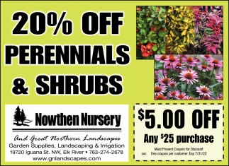 20% Off Perennials & Shrubs