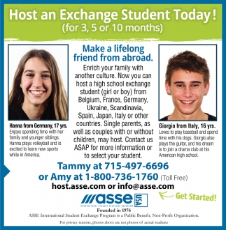 Host an Exhange Student Today!