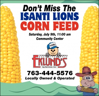 Don't Miss The Isanti Lions Corn Feed