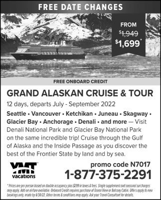 Grand Alaskan Cruise & Tour