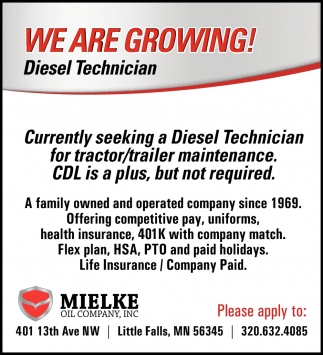 Diesel Techinician Job