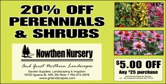 20% Off Perennials & Shrubs