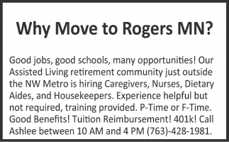 Why Move To Rogers MN?