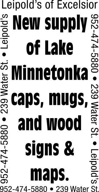New Supply Of Lake Minnetonka