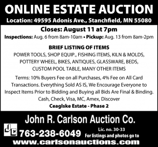Online Estate Auction