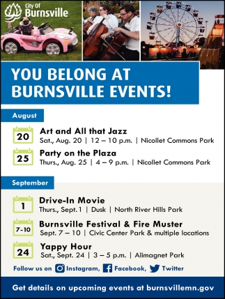You Belong At Burnsville Events!
