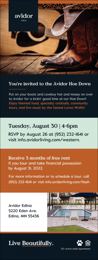 You're Invited To The Avidor Hoe Down