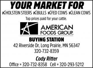 Your Market For Holstein Steer