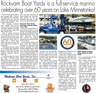 Rockvam Boat Yards Is A Full-Service Marina Celebrating Over 60 Years In Lake Minnetonka!