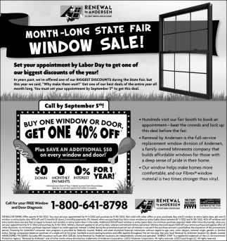Window Sale!