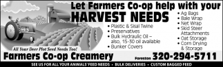 Let Farmers Co-Op Help With Your Harvest Needs