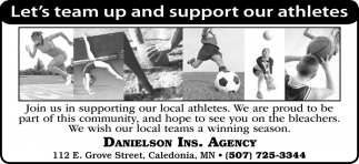 Let's Team Up To Support Our Athletes
