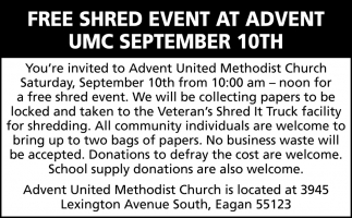 Free Shred Event 