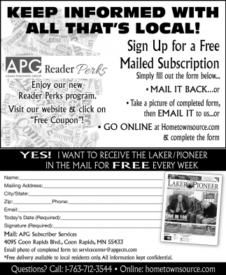 Keep Informed With All That's Local!