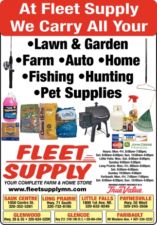 At Fleet Supply We Carry All Your