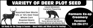 Variety Of Deer Plot Seed