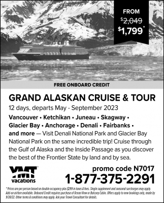 Grand Alaskan Cruise & Tour