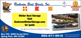 Winter Boat Storage