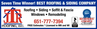 Seven Time Winner - Best Roofing & Siding Company