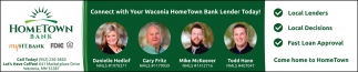 Connect With Your Waconia HomeTown Bank Lender Today!