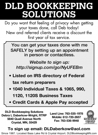 Listed On IRS Directory Of Federal Tax Return Preparers