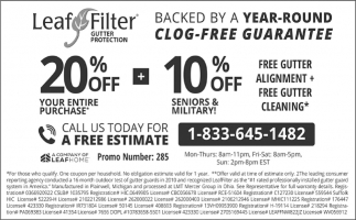 Backed By A Year-Round Clog-Free Guarantee
