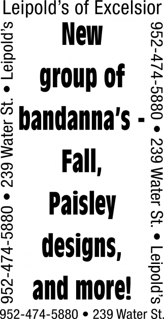 New Group Of Bandanna's