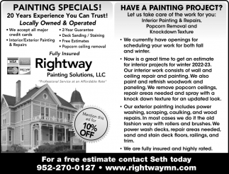 Painting Specials!