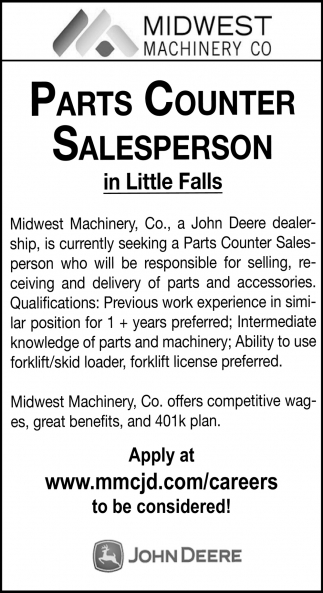 Parts Counter Salesperson