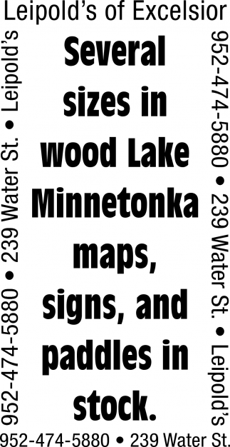 Several Sizes In Wood Lake