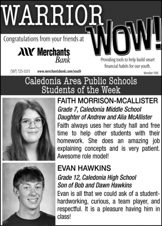 Student Of The Week