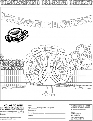Thanksgiving Coloring Contest