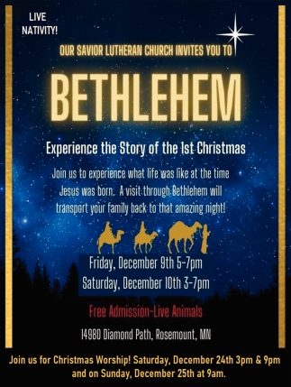 Experience The Story Of The 1st Christmas