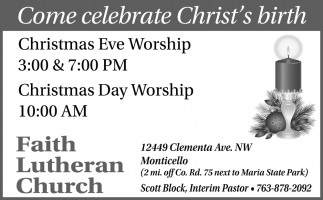 Come Celebrate Christ's Birth