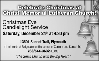 Celebrate Christmas At Christ Memorial Lutheran Church