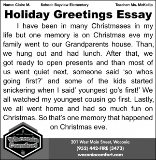 Holiday Greetings Essay