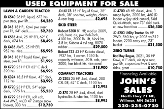 Used Equipment For Sale