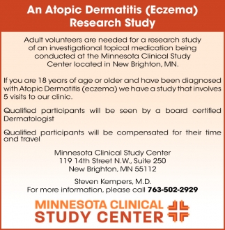 An Atopic Dermatitis (Eczema) Research Study