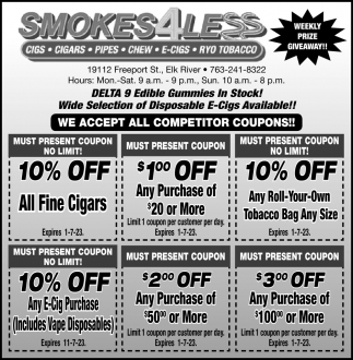 We Accept All Competitor Coupons!!