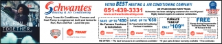 Voted Best Heating & Air Conditioning Company!