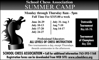 School Chess Association Summer Camp