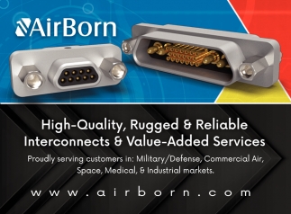 Proudly Serving Customer In: Military/Defense, Commercial Air, Space, Medical & Industrial Markets