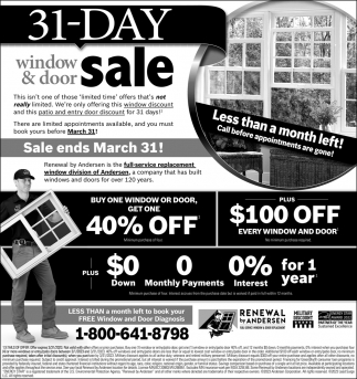 31- Day Window & Door Sale