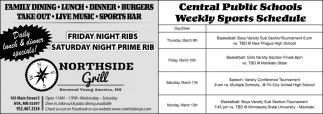 Central Public Schools Weekly Sports Schedule